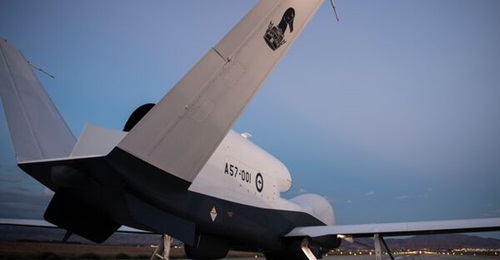 The RAAF's new MQ-4C Triton unit (9 SQN) will operate across two locations - at RAAF Base Tindal and at RAAF Base Edinburgh. The two airbases are separated by a distance of over 2,300 km. In this photograph, the RAAF's first Triton is shown with the in...