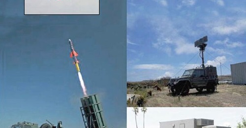 The original Type 12 SSM is pictured, on the left, being launched from a transporter-erector-launcher vehicle. Images on the right show the system's sensor and control station.