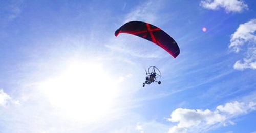 A developmental Stork test vehicle going through flight trials.