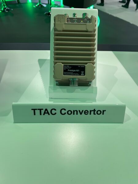 Displayed at IDEX 2023, Thuraya's T-TAC convertor enables tactical radios to utilise satellite communications. The system can also notify the user if it detects any compromised units on the battlefield.