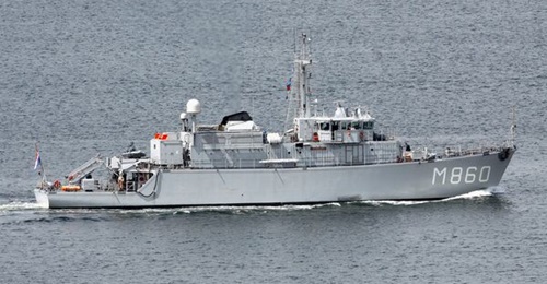 HNLMS
        
        one of six remaining Alkmaar (Tripartite)-class minehunters in RNLN service.