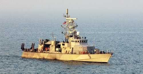 A file image of USS 
        
         patrolling in the Persian Gulf. The vessel was retired on 28 March 2023 with its sister ship, USS 
        
        . Both are being transferred to the Philippines.