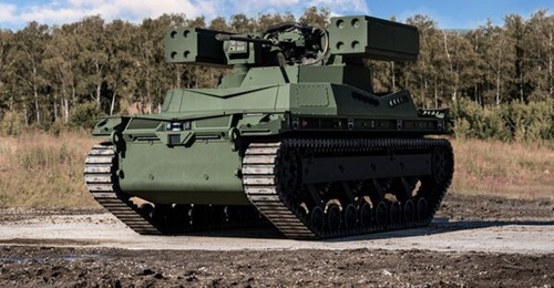 General Dynamics Land Systems displayed the Tracked Robot 10-ton (TRX) technology demonstrator at Global Force AUSA in March 2023. The robot carried a short-range air-defence (SHORAD) payload for the first time, according to the company.