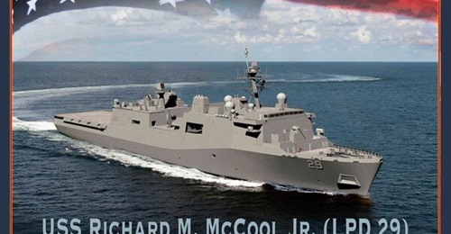 The new radar suite was installed on USS 
        
         in January 2023.