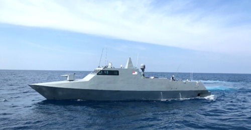 The Republic of Singapore Navy's combatant craft large, seen here in the Singapore Strait.