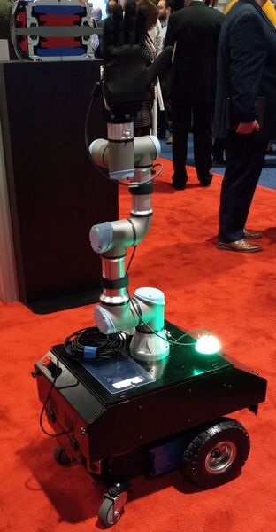 Boston Engineering and Fairbanks Morse Defense displayed a new ship maintenance robot at Navy League Sea-Air-Space 2023 conference.