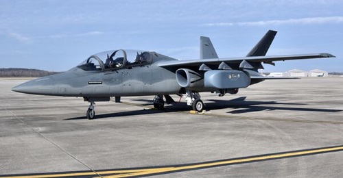 Air Force Research Laboratory's AgilePod mounted on the wing on the Scorpion Light Attack/ISR jet. The USAF is looking to develop smaller, lower-SWaP sensors like AgilePod to augment the service's sensing grid concept.