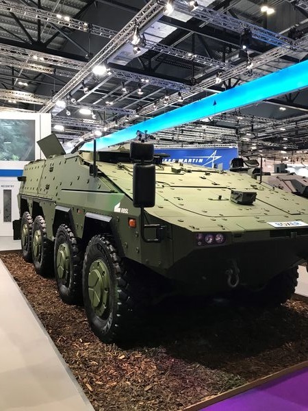 The Boxer mortar module was presented by RBSL and Rheinmetall at DSEI 2021 in anticipation of potential British Army requirements.