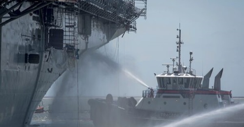 The USN is not using lessons learned properly from fires like those aboard USS 
        
        , according to a government report.