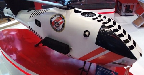The Alpha 900 UAV seen here in BAKAMLA livery at Indo Defence 2022.
