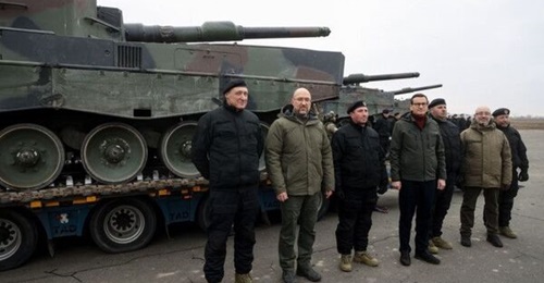 Denmark and the Netherlands will jointly procure 14 Leopard 2A4 MBTs for Kyiv (photo of the first four tanks of the type delivered to Ukraine on 24 February in the presence of Ukrainian Prime Minister Denys Shmyhal, Poland's Council of Ministers chairm...