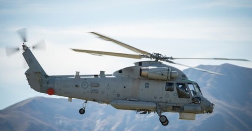A Royal New Zealand Navy SH-2G(I) Seasprite helicopter is seen at the 2018 Warbirds Over Wanaka Airshow. The New Zealand Defence Force has issued a tender to replace the platform through the new Maritime Helicopter Replacement programme.