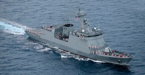 A file image of BRP 
        
        , the Philippine Navy's first guided-missile frigate. The vessel took part in the country's first joint sinking exercise with US military forces.