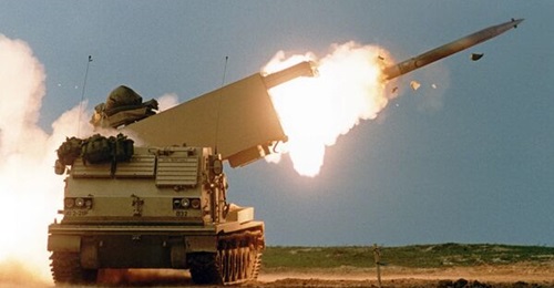 An M270 Multiple Launch Rocket System fires a Guided Multiple Launch Rocket System rocket in Grafenw?hr, Germany, in 2019. The US Army announced a new contract for GMLRS and supporting equipment that is not to exceed USD4.79 billion.