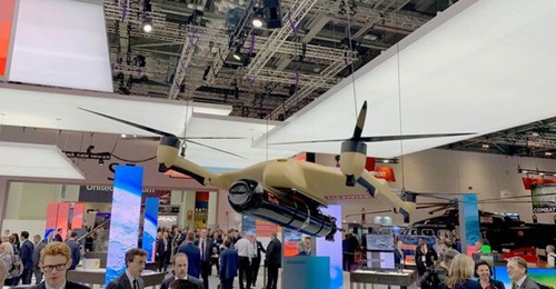 BAE Systems displayed the T-650 all-electric heavy lift UAS on its stand at DSEI 2021.