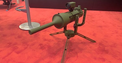 The mock-up of the PARM 1 with an IR sensor displayed at DSEI.
