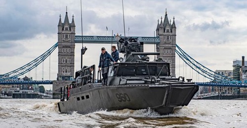 Saab leased one of Sweden's CB90 NG fast attack craft to show it at DSEI 2021.