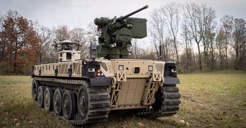 A US Army Robotic Combat Vehicle-Light (RCV-L) prototype outfitted with CROWS-J. The service is currently hosting a CROWS recompete competition.