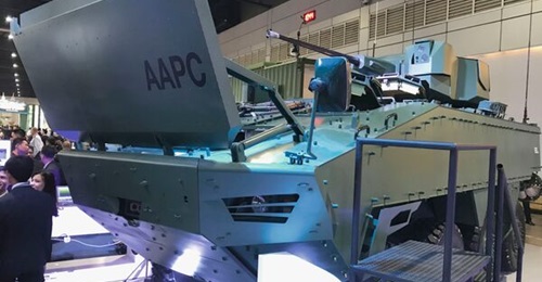 Thailand's DTI unveiled a prototype of the 8×8 amphibious armoured personnel carrier at the Defense & Security 2017 trade show in Bangkok. The primary armament of the AAPC is Northrop Grumman Corporation's MK44 30 mm Bushmaster chain gun.