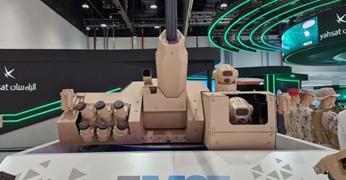 The Guardian 30 unmanned turret displayed on the International Golden Group stand at IDEX in February 2023.