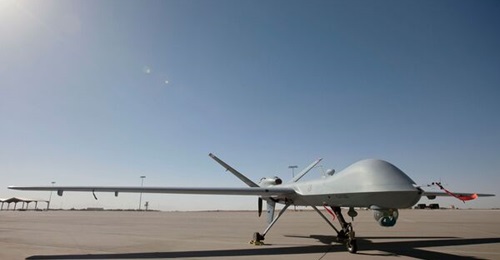 One of four Reaper UAVs so far delivered to the Netherlands. These will be modified to carry weapons, while a further six Reapers to be delivered in 2026 will have that capability already.