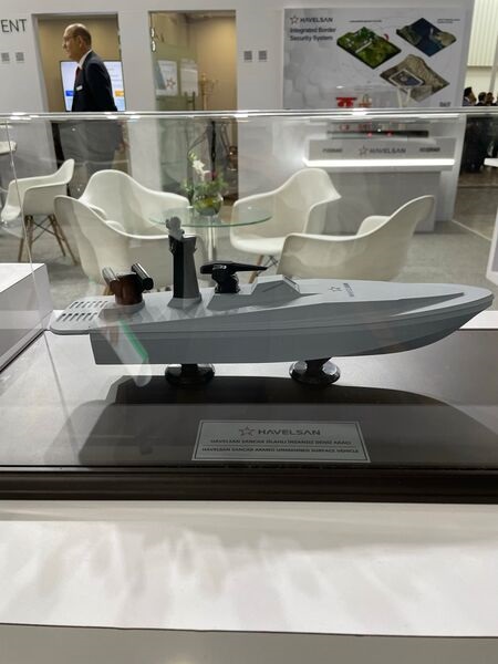 The Sancar USV on display at LIMA 2023.