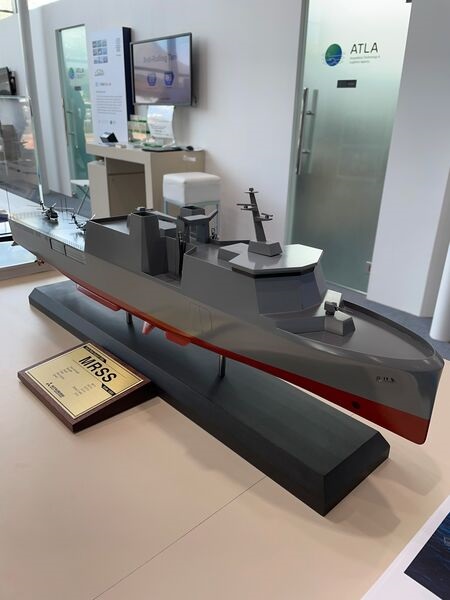 Mitsubishi Heavy Industries has displayed a model of a Multi-Role Support Ship that it is proposing to meet requirements within the Royal Malaysian Navy.