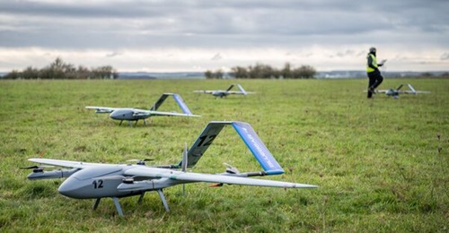 The Blue Bear Ghost fixed-wing UAV tested during the inaugural AUKUS AI and autonomy trial.