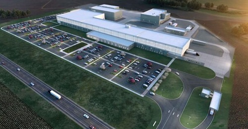 An artist's impression of how the new Stingray production facility in Illinois will look after completion in 2024.