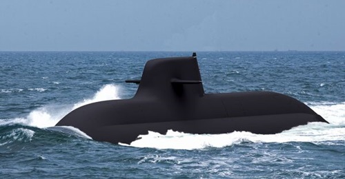 A graphic depiction of the Italian Navy's Near Future Submarine.