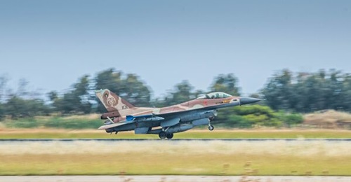 An F-16C from Israel's 101 Squadron at Paphos International Airport during Exercise 'Blue Sun'.