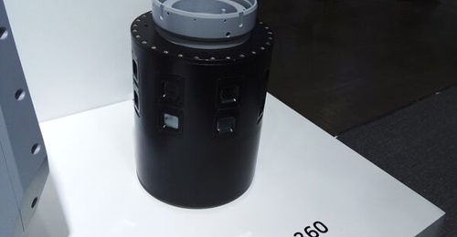 A mock-up of the OctoEye360 on display at MADEX 2023.