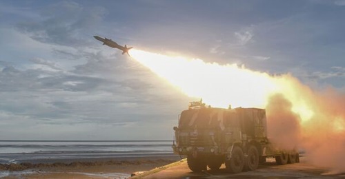 Akash Prime - seen here on its flight test in September 2021 - has a maximum firing range of 30 km and can hit targets at a maximum elevation of 18 km.