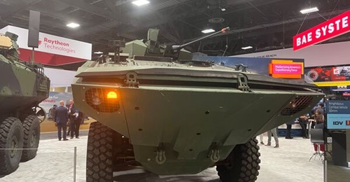 BAE Systems is producing the 30 mm Amphibious Combat Vehicle (ACV-30) for the US Marine Corps. A prototype of the vehicle was on display at the Modern Day Marine event in Washington, DC.