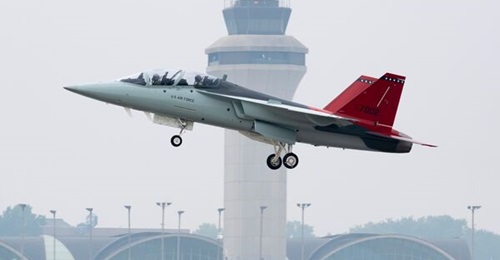 Boeing and the US Air Force undertook the inaugural flight of the service's first T-7A Red Hawk on 28 June, marking the start of the engineering and manufacturing development phase of the programme.