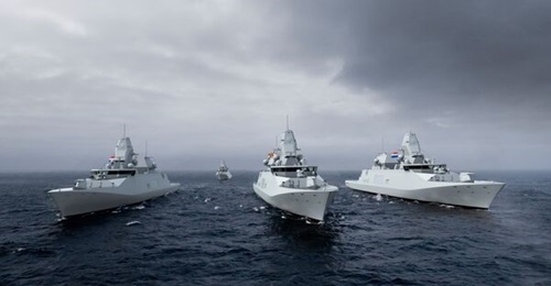 Artist impression of ASW frigates.