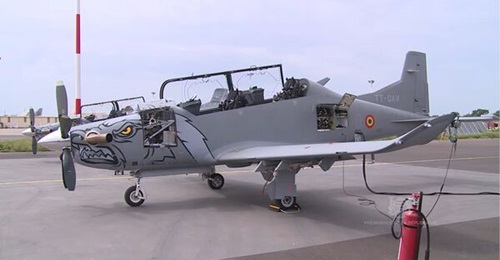 Chad's new Hürkus-C turboprops at Adji Kosseï airbase in N'Djamena.