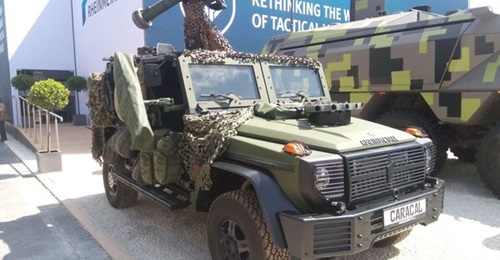 Germany and the Netherlands are jointly procuring the Caracal airborne vehicle that Rheinmetall unveiled at Eurosatory 2022 (pictured armed with a Spike missile launcher).