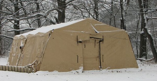 Rekord Structures recently acquired Rapid Deployable Systems (RDS), which makes rapidly deployable tents as shown here.