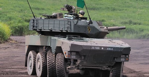 The JGSDF is testing a new RCV prototype based on the Type 16 MCV pictured above. The Type 16 MCV is designed for high-speed self-deployments.
