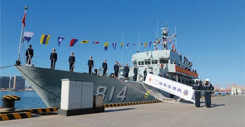 The PLAN has been deploying remotely operated vehicles alongside its Wozang-class vessels (pictured) to enhance mine countermeasure operations.