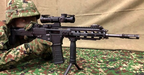 The Type 20 rifle is a selective-fire, air-cooled, magazine box-fed, gas-operated assault rifle with a conventional layout. The rifle can be configured for either automatic or semi-automatic fire via a fire-selector lever.