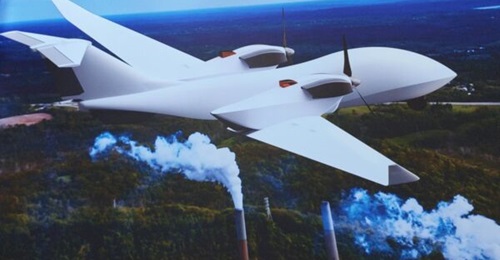 Rendering of an in-flight Sentian Aerospace Xplorer UAV.