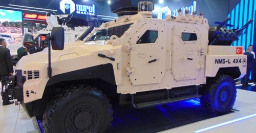 Nurol Makina unveiled the NMS Light 4×4 armoured vehicle at the 16th International Defence Industry Fair held in Istanbul from 24 to 28 July 2023.