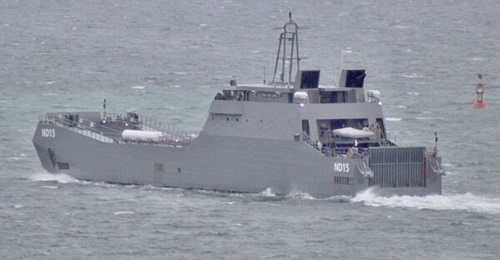 the first of two LCT 200-70 landing craft being built by CMN for Angola.