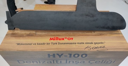 Miilux Oy HY-100 steel.