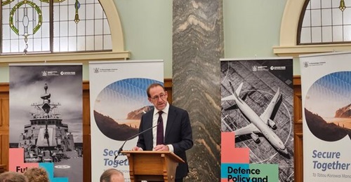 Defence Minister Andrew Little releases the defence policy papers in Wellington, New Zealand, on 4 August.
