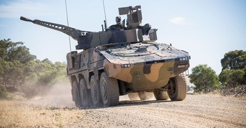 The Boxer CRV, pictured above from an Australian Army training, mounts the Rheinmetall LANCE 30 mm two-man turret, fitted with the Rheinmetall Mauser MK30-2/ABM dual-feed stabilised cannon and a 7.62 mm co-axial machine gun.