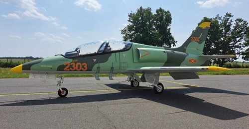 The first Aero Vodochody L-39NG for the Vietnam People's Air Force after it left the company paint shop in August 2023.