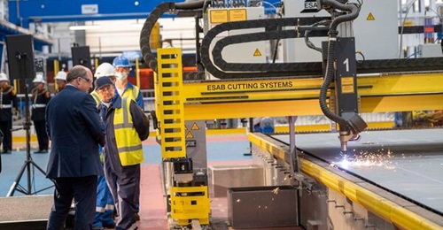 First steel for the future HMS 
        
         was cut at Babcock's Rosyth yard on 23 September.